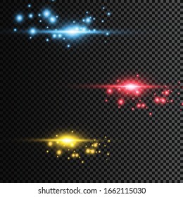Abstract lines with glow light effect. Glow special light effect. Glowing lines on transparent background.
