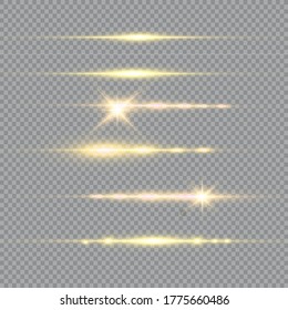 Abstract lines with glow light effect. Glow special light effect. Glowing lines on transparent background.