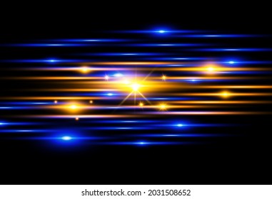 Abstract lines with glow light effect. Glow special light effect. Glowing lines on transparent background.