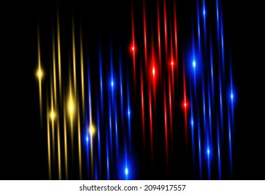 Líneas abstractas con efecto luminoso brillante. Efecto luminoso especial brillante. Líneas brillantes sobre fondo transparente.