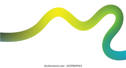 Abstract Lines with Gradient. Vector Background with Curves and Waves   Modern Pattern with Fluid Wavy Color Spirals