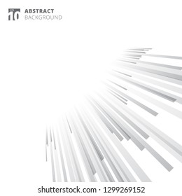 Abstract lines gray perspective on white background. Vector illustration