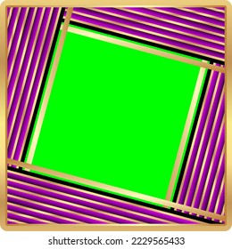 Abstract lines with green screen Chroma Key for transparency background.