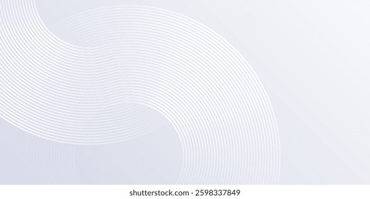 Abstract lines grey background with dynamic circle lines background