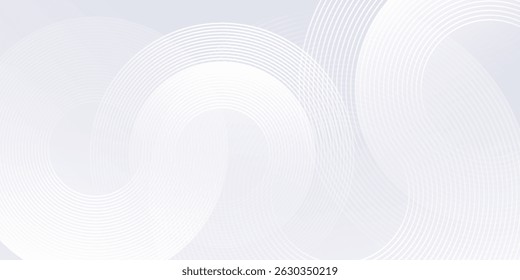 Abstract lines grey background with dynamic circle lines simple abstract modern