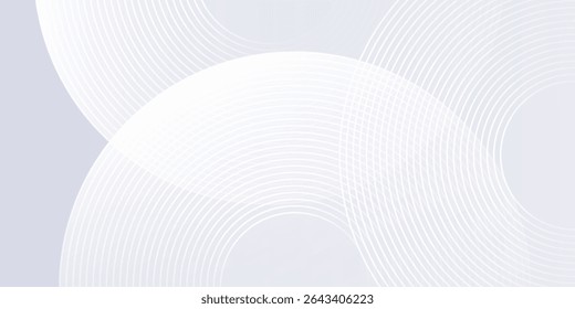 Abstract lines grey background with dynamic circle lines modern
