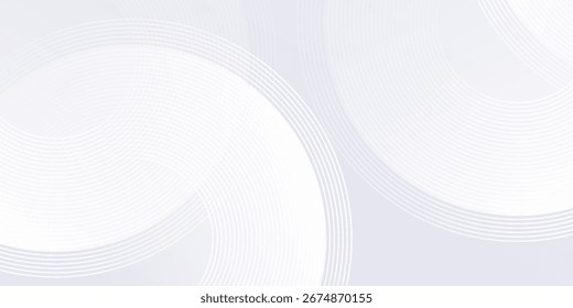 Abstract lines grey background with dynamic circle lines simple modern