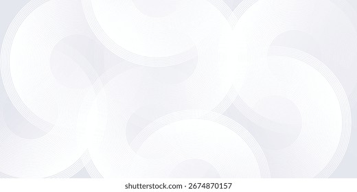 Abstract lines grey background with dynamic circle lines simple modern design art