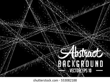 Abstract  lines. Grunge and stipples effect. Vector and illustration.