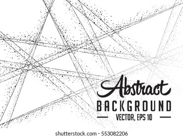 Abstract  lines. Grunge and stipples effect. Vector and illustration.