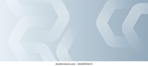 Linhas abstratas hexágono em fundo cinza. Linhas de faixa geométrica abstratas. ilustração de vetor de fundo