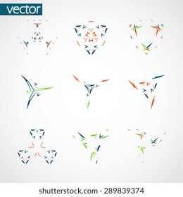 Abstract Lines Icons, Vector Illustration eps10, Graphic Concept  For Your Design.