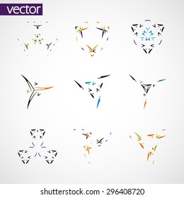 Abstract Lines Icons, Vector Illustration eps10, Graphic Concept  For Your Design.