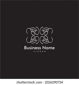 abstract lines illustration logo. vector abstract line art for beauty business, art galleries, and more