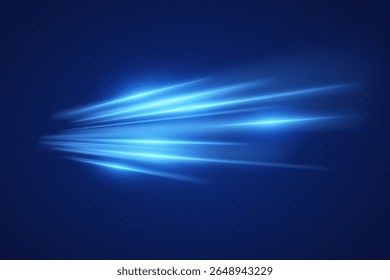 Líneas Abstractas de luz y velocidad de movimiento.