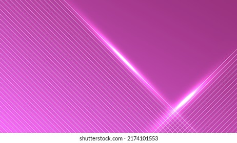 Abstract lines lighting burst effect on purple background. Vector graphic illustration.