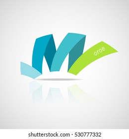 Abstract lines logo design template for business
