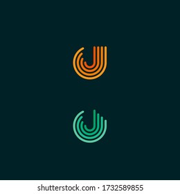 abstract lines logo modern design