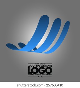 Abstract Lines Logo template. Corporate icon such as logotype. Creative stock vector template. easy to use