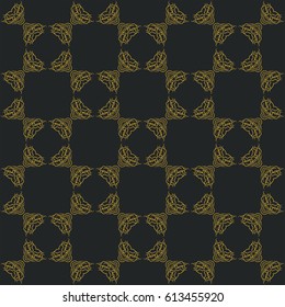 Abstract lines make square shapes Seamless vector pattern