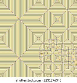 Abstract lines Maze generative art background art illustration