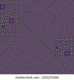 Abstract lines Maze generative art background art illustration