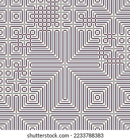 Abstract lines Maze generative art background art illustration