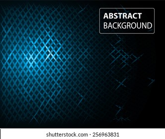 Abstract lines and metal mesh blue Pattern background, Vector, illustration. Light  Technology background for computer graphic website internet and business. text box. label. card.