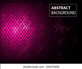 Abstract lines and metal mesh pink Pattern background, Vector, illustration. Light  Technology background for computer graphic website internet and business. text box. label. card.