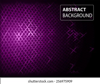 Abstract lines and metal mesh purple Pattern background, Vector, illustration. Light  Technology background for computer graphic website internet and business. text box. label. card.