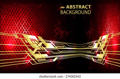 Abstract lines and metal mesh red Pattern background, Light Technology for computer graphic website internet business. text box. Brochure card. banner flyer magazine label card