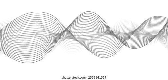 Abstract lines modern background isolated, twisted curve lines, undulate wave, wavy lines