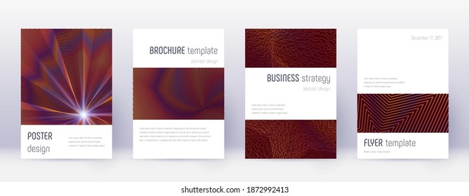 Folleto moderno de líneas abstractas. Fundas de geometría de gradiente brillante brillante brillante brillante.  Informe anual de la empresa, folleto, cartel, libro, etc.