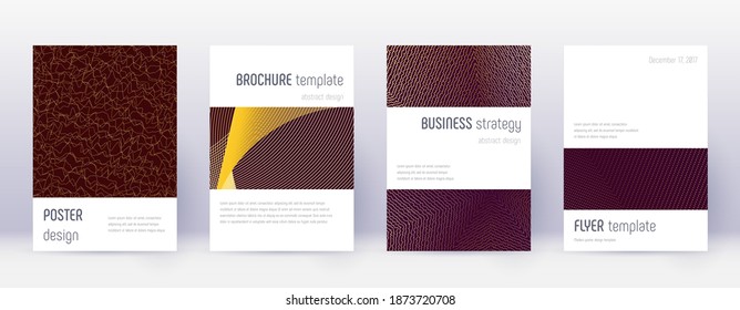 Folleto moderno de líneas abstractas. Fundas de geometría de gradiente brillante brillante brillante brillante.  Informe anual de la empresa, folleto, cartel, libro, etc.