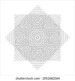 Abstract Lines Motifs Pattern. Ornamental Decoration for Interior, Exterior, Carpet, Textile, Garment, Cloth, Silk, Tile, Plastic, Paper, Wrapping, Wallpaper, Pillow, Sofa, Background, Ect. Vector