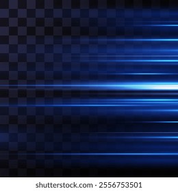 Abstract lines. Neon lines of speed and fast wind. effect of moving at the speed of light. Blue glow effect. Magic shiny line. Neon. Background.