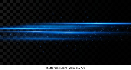 Abstract lines. Neon lines of speed and fast wind. effect of moving at the speed of light. Blue glow effect. Magic shiny line. Neon. Background.