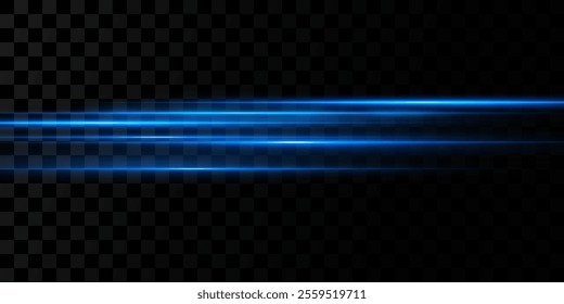 Abstract lines. Neon lines of speed and fast wind. effect of moving at the speed of light. Blue glow effect. Magic shiny line. Neon. Background.