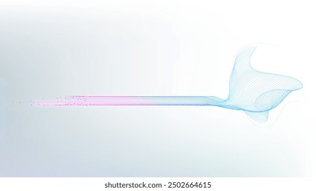 Abstract lines and node big data connection vector bright background