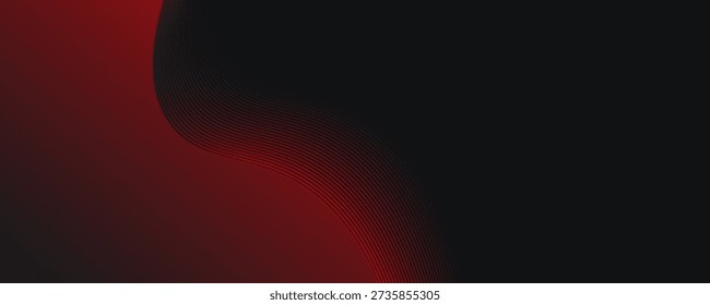 Abstract lines on black background, vector illustration
