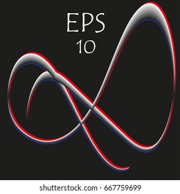 Abstract lines on a black background