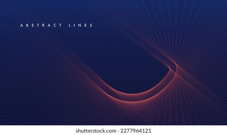 Abstract lines on blue background. Graphic concept for your design
