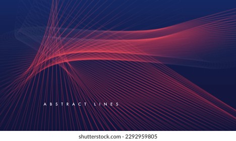 Abstract lines on blue background. Graphic concept for your design