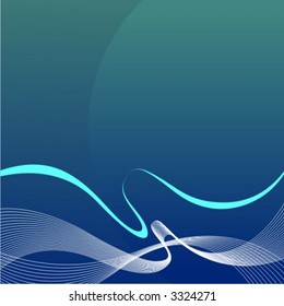 líneas abstractas sobre fondo azul, vector de red