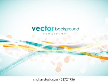 Abstract lines on blue. Vector background