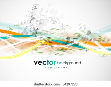 Líneas abstractas en azul. Fondo del vector