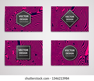 Abstract Lines on Dark Background. Minimal covers design set