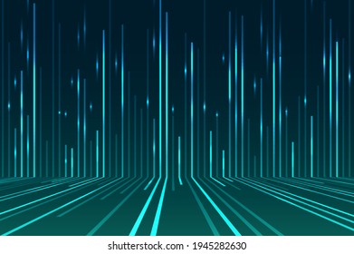 Abstract lines on a dark background. Magical lighting effects. Graphic concept for your design.