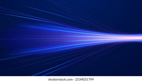 Abstract lines on dark background. Magic light effects. Graphic concept for your design.