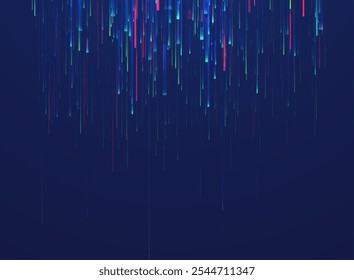 Abstract lines on dark background. Magic light effects. Graphic concept for your design.